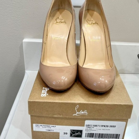 Christian Louboutin Fifi 100 Patent Leather Pumps size 39